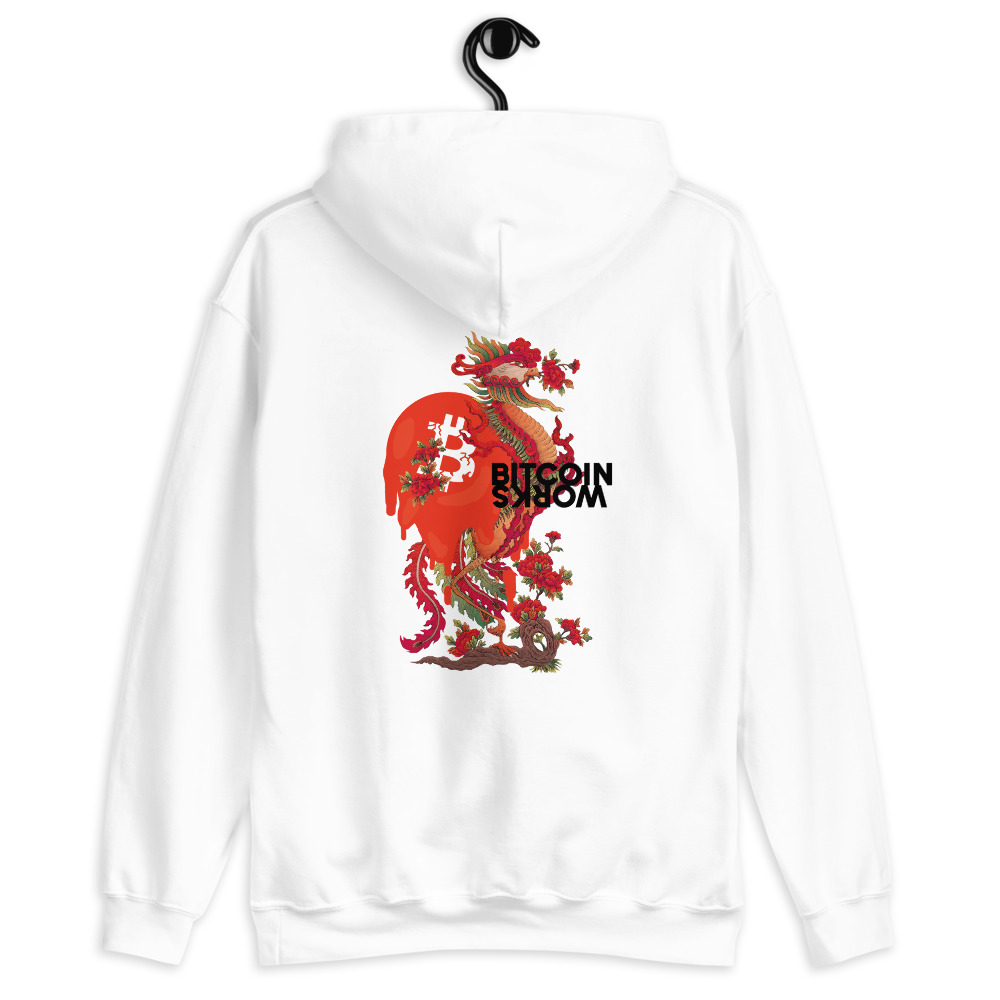 WEH0DL Bitcoin Red Dragon Hoodie – FRONT AND BACK GRAPHIC FIRST VIEWW