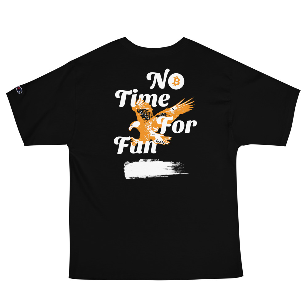 WEH0DL Bitcoin Orange Eagle Prep T Shirt – BLACK 1