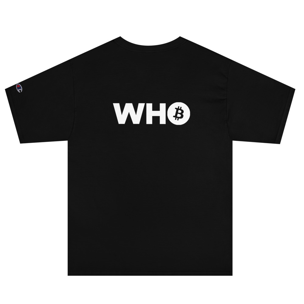 WHO Bitcoin Classic T Shirt – BLACK – 2 1