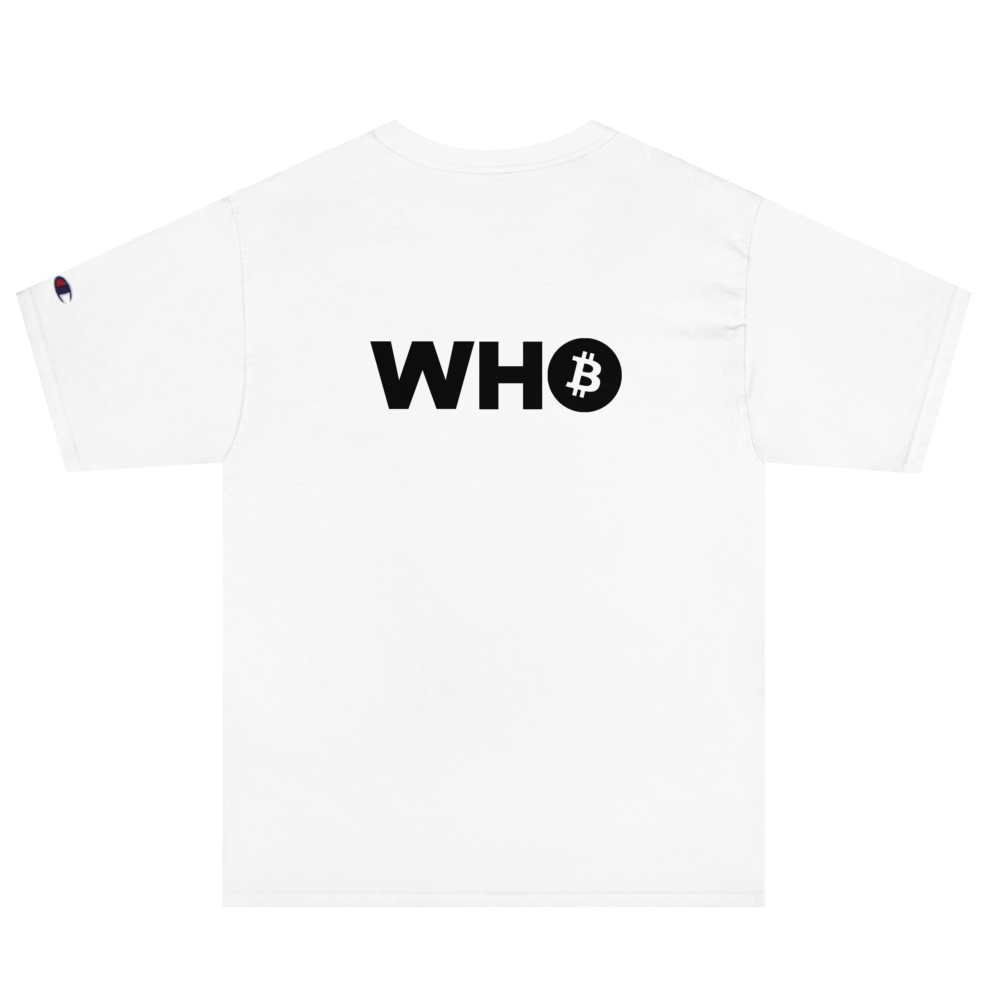 WHO Bitcoin Classic T Shirt – WHITE – 2