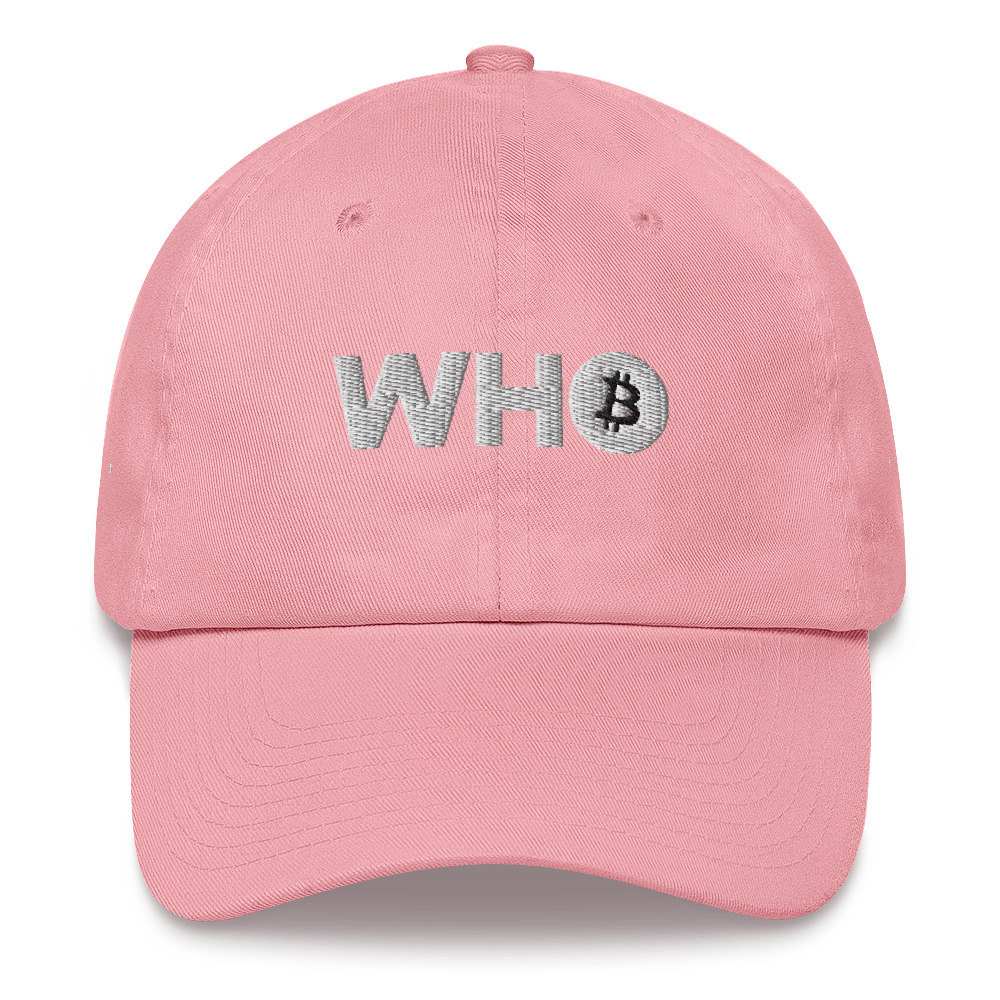 WEH0DL WHO Classic Crypto Cap LIMITED EDITION – PINK AND WHITE 1
