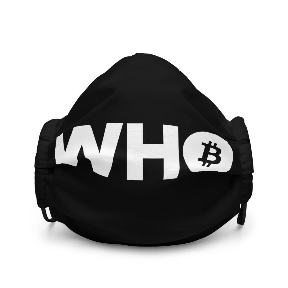 WEH0DL WHO Bitcoin Facemask  €24.95