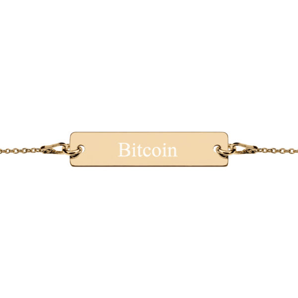 engraved silver bar chain bracelet 24k gold coating flat 631481ecabac0
