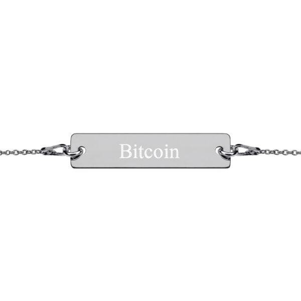 engraved silver bar chain bracelet black rhodium coating flat 63148bf8a1af6