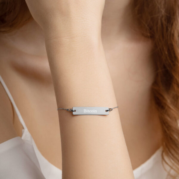 engraved silver bar chain bracelet black rhodium coating women 63148c4641235
