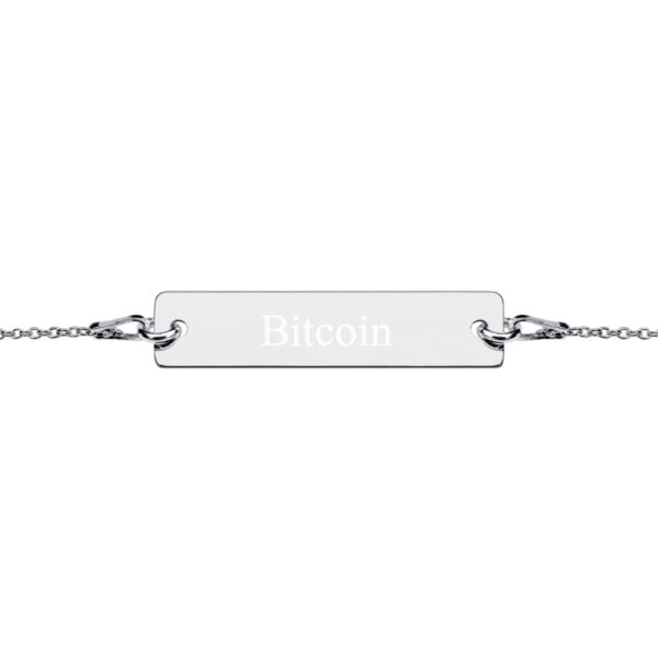 engraved silver bar chain bracelet white rhodium coating flat 631486fcc91f5